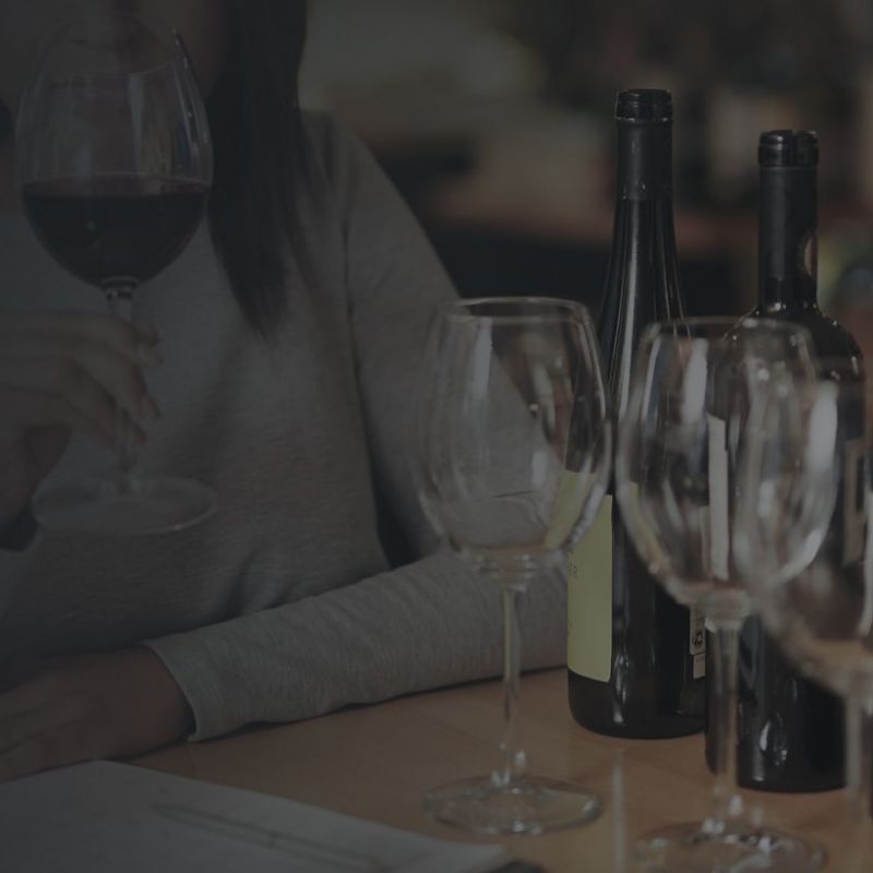 wine tasting with glasses